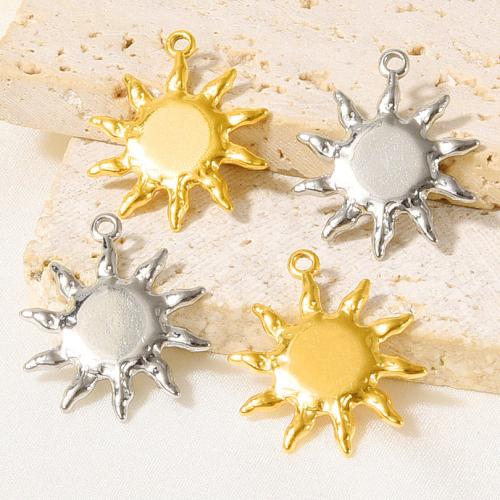 Stainless Steel Pendants 304 Stainless Steel Sun plated DIY Sold By PC