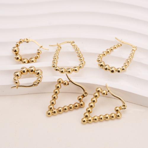 Stainless Steel Lever Back Earring 304 Stainless Steel plated fashion jewelry & for woman golden Sold By Set