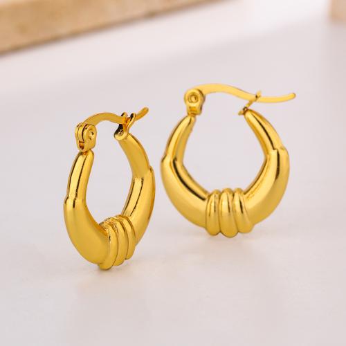 Stainless Steel Lever Back Earring 304 Stainless Steel plated fashion jewelry & for woman golden Sold By Pair