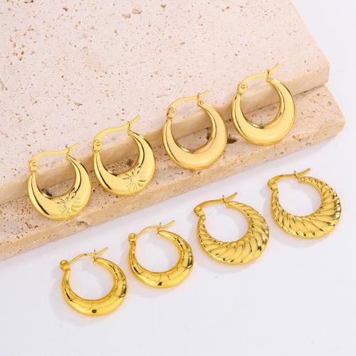 Stainless Steel Lever Back Earring 304 Stainless Steel plated fashion jewelry & for woman golden Sold By Pair