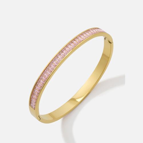 304 roestvrij staal Bangle, voor vrouw & met strass, meer kleuren voor de keuze, Verkocht door PC