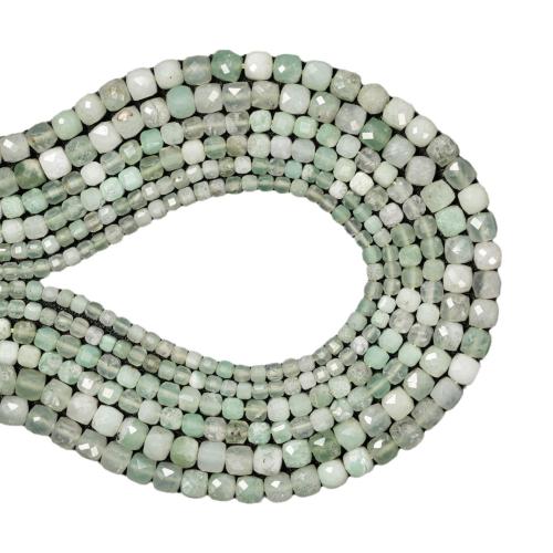 Jade Beads, Australien Jade, Square, du kan DIY & forskellig størrelse for valg, grøn, Solgt Per Ca. 38 cm Strand