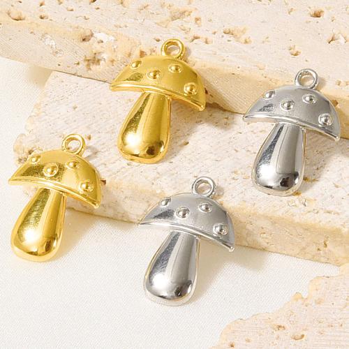 Stainless Steel Pendants 304 Stainless Steel mushroom plated DIY Sold By Bag