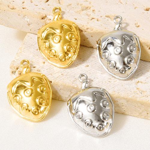 Stainless Steel Pendants 304 Stainless Steel Strawberry plated DIY Sold By Bag