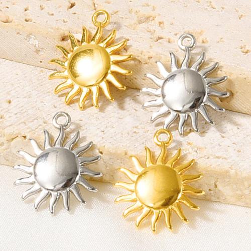 Stainless Steel Pendants 304 Stainless Steel Sun plated DIY Sold By Bag