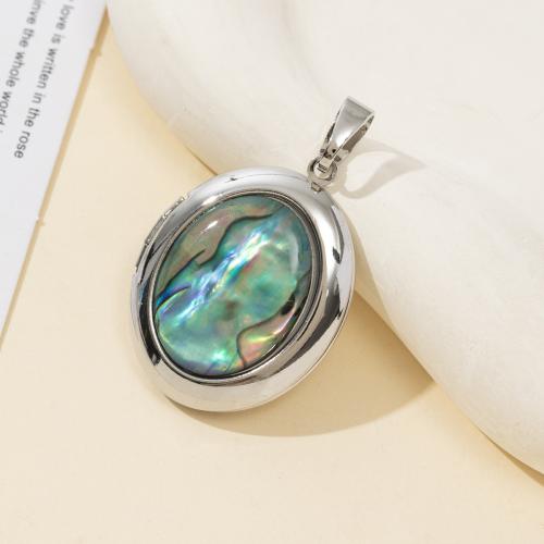 Naturlig Abalone Shell Pendler, Zinc Alloy, med Abalone Shell, sølvfarvet forgyldt, du kan DIY, blandede farver, nikkel, bly & cadmium fri, 25x30mm, Solgt af PC