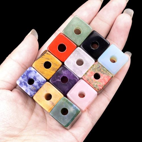 Gemstone Jewelry Beads Natural Stone Square DIY nickel lead & cadmium free Sold By PC