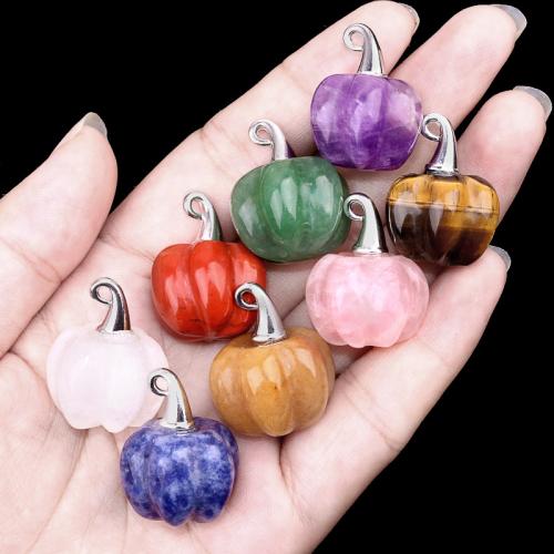 Gemstone Pendants Jewelry Natural Stone Pumpkin DIY nickel lead & cadmium free Sold By PC