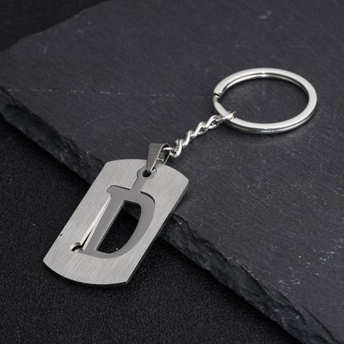 Bag Purse Charms Keyrings Keychains 304 Stainless Steel Vacuum Ion Plating letters are from A to Z & DIY Sold By PC