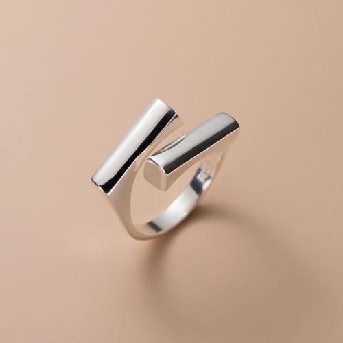 Zink Alloy Cuff finger ring, plated, mode smycken & Unisex, silver, Storlek:6-8, Säljs av PC