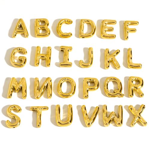 Stainless Steel Letter Pendants 304 Stainless Steel Alphabet Letter Vacuum Ion Plating letters are from A to Z & DIY Sold By PC