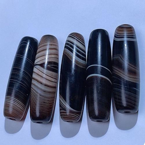 Prirodni Čipka Agate perle, Ahat, možete DIY, kava u boji, 12x40mm, Prodano By PC