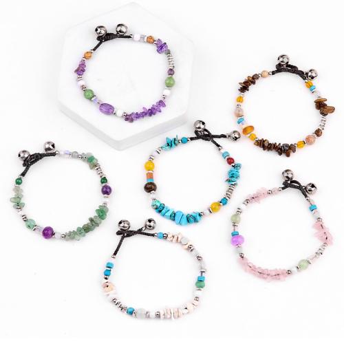 Gemstone Bracelets Natural Stone with Polyamide & Brass fashion jewelry Sold By PC