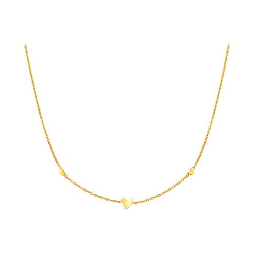 Stainless Steel Jewelry Necklace 304 Stainless Steel with 5cm extender chain plated fashion jewelry & for woman golden Length 40 cm Sold By PC