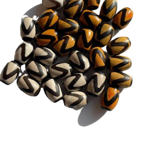 Naturlige tibetanske Agate Dzi Beads, Tibetansk agat, du kan DIY, flere farver til valg, 22x15mm, Solgt af PC