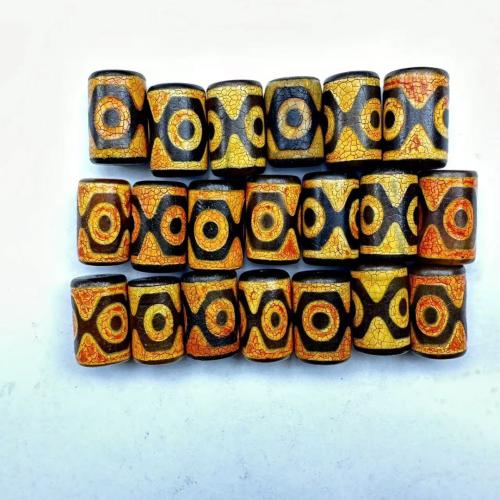 Natuurlijke Tibetaanse Agaat Dzi Beads, DIY, oranje, 14x20mm, Verkocht door PC