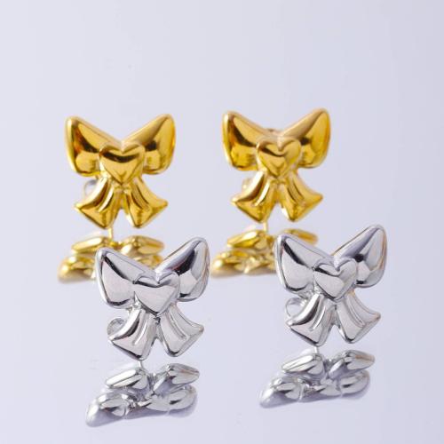 Stainless Steel Stud Earrings 304 Stainless Steel Vacuum Ion Plating for woman Sold By Pair