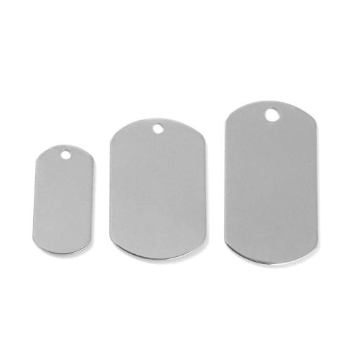 Stainless Steel Tag Charm 304 Stainless Steel Vacuum Ion Plating DIY Sold By Bag