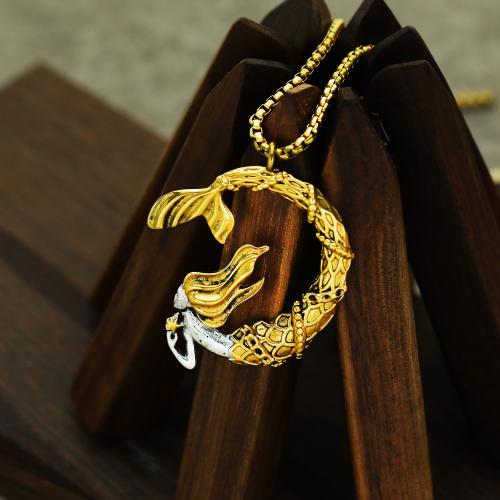 Stainless Steel Jewelry Necklace 304 Stainless Steel Vacuum Ion Plating for woman Sold By PC