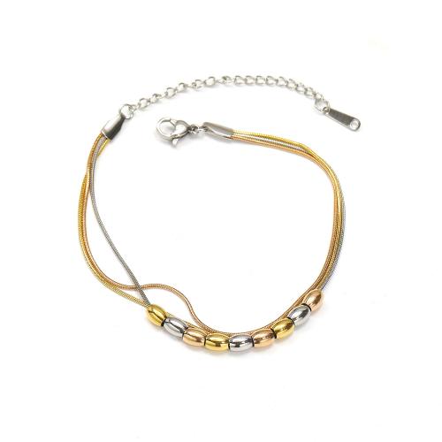 Stainless Steel Jewelry Bracelet 304 Stainless Steel Vacuum Ion Plating for woman Sold By PC