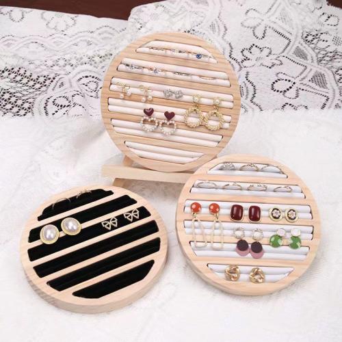 Multi Purpose Display Wood with PU Leather & Velveteen Round 150mm Sold By PC