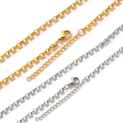 Stainless Steel Jewelry Chain 304 Stainless Steel Vacuum Ion Plating DIY Sold By Bag