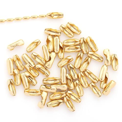 304 Stainless Steel Ball Chain Connector Vacuum Ion Plating DIY golden Approx Sold By Bag