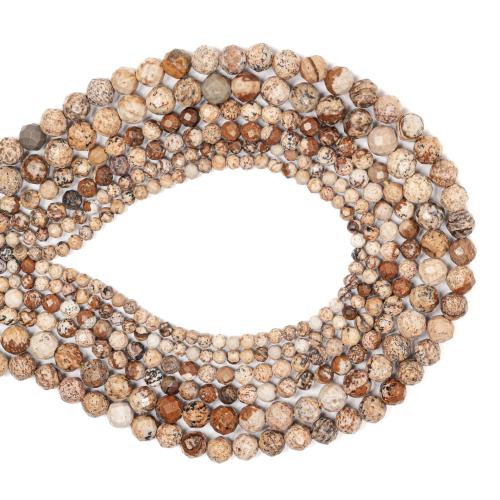 Perles bijoux en pierres gemmes, jaspe de photo, DIY & normes différentes pour le choix & facettes, couleurs mélangées, Vendu par Environ 38 cm brin