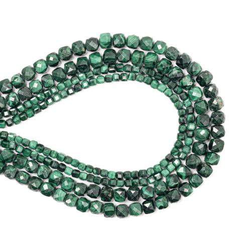 Perline malachite, Quadrato, DIY & formato differente per scelta, verde, Venduto per Appross. 38 cm filo