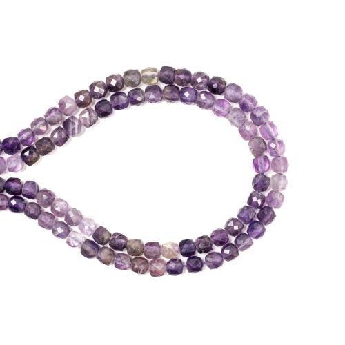 Natural Amethyst Beads Square DIY purple Sold Per Approx 38 cm Strand