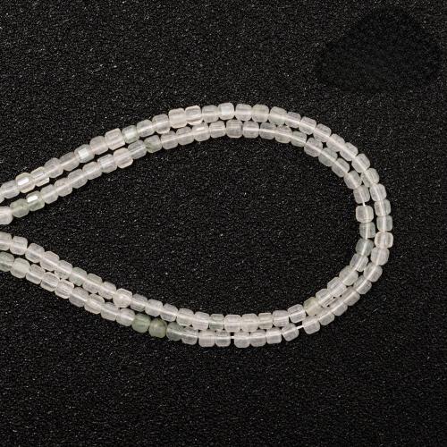 Gemstone Ékszer Gyöngyök, Négyzet, DIY, fehér, 2.50x2.50mm, Naponta eladott Kb 38 cm Strand