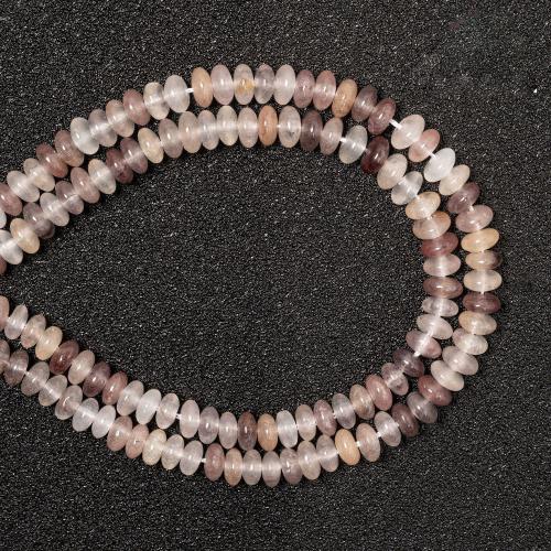 Gemstone Smycken Pärlor, Naturlig violett, Flat Round, DIY, blandade färger, 2x4mm, Såld Per Ca 38 cm Strand