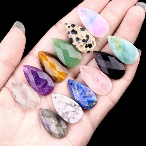 Gemstone Pendants Jewelry Natural Stone Teardrop DIY Sold By PC