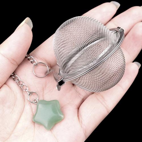 Tea Strainer Filter Diffuser 304 Stainless Steel with Natural Stone durable Sold By PC