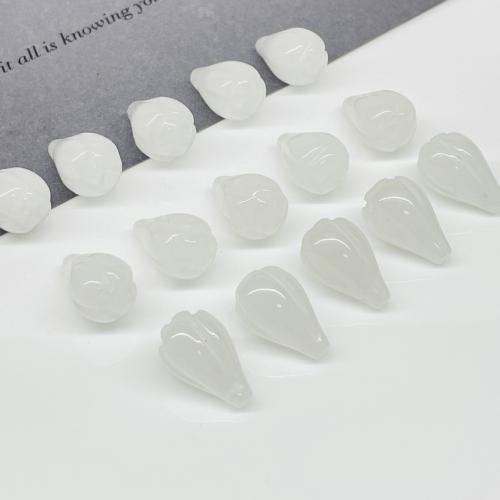 Chalcedoon hangers, witte Chalcedoon, DIY, meer kleuren voor de keuze, 17x10mm, Verkocht door PC