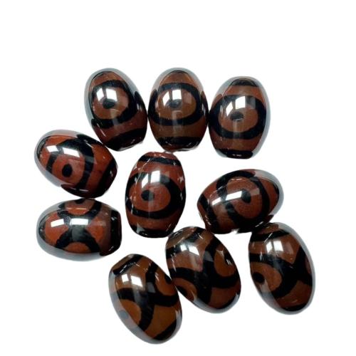 Natuurlijke Tibetaanse Agaat Dzi Beads, DIY, rood, 20x28mm, Verkocht door PC