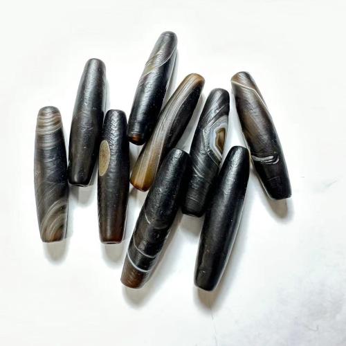 Natural Tibetan Agate Dzi Beads DIY black Sold By PC