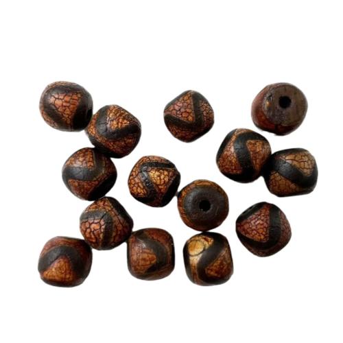 Natuurlijke Tibetaanse Agaat Dzi Beads, DIY, grijs, 12x11mm, Verkocht door PC