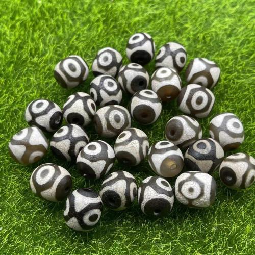 Natural Tibetan Agate Dzi Beads Antique finish DIY 13mm Sold By PC