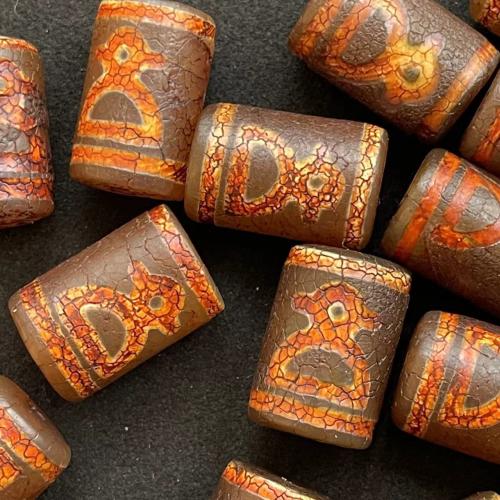 Naturlige tibetanske Agate Dzi Beads, Tibetansk agat, du kan DIY, 21x14mm, Solgt af PC