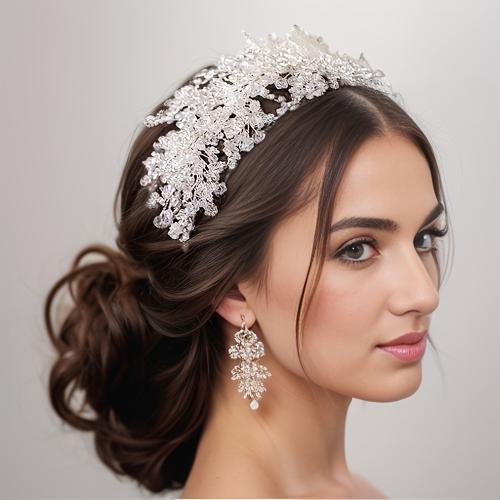 Bridal Hair Band Zinc Alloy with Crystal plated with rhinestone Sold By PC