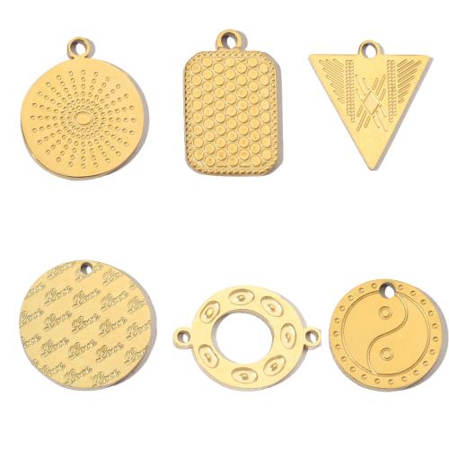 Stainless Steel Pendants 304 Stainless Steel Vacuum Ion Plating DIY Sold By PC