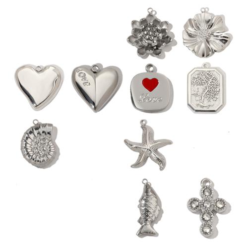 Stainless Steel Pendants 304 Stainless Steel Vacuum Ion Plating DIY & enamel Sold By PC