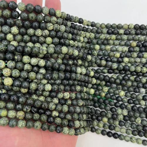 Natural Jade Beads Round DIY green Sold By Strand