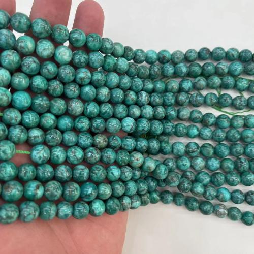 Perles turquoises, turquoise naturelle, Rond, naturel & DIY & normes différentes pour le choix, Vendu par brin