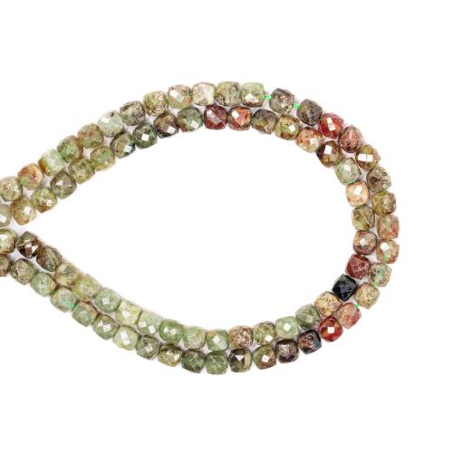 Natural Garnet Beads Square DIY mixed colors Sold Per Approx 38 cm Strand