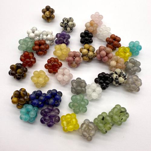 Gemstone Jewelry Beads Natural Stone Flower DIY 13mm Sold By PC