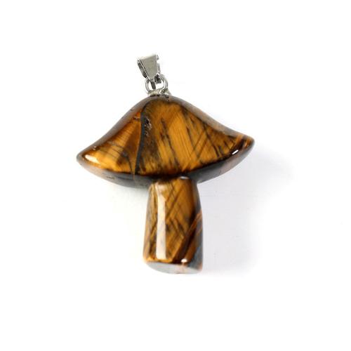 Gemstone Pendants Jewelry Natural Stone mushroom DIY Sold By PC