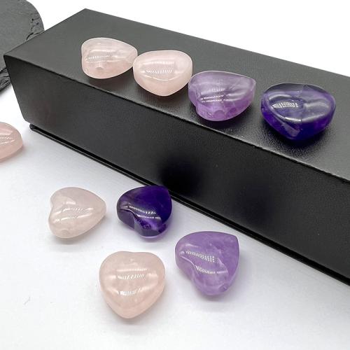 Gemstone Pendants Jewelry Natural Stone Heart DIY Sold By PC