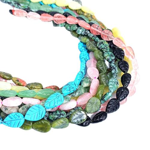 Gemstone Jewelry Beads Natural Stone Leaf DIY Approx Sold By Strand